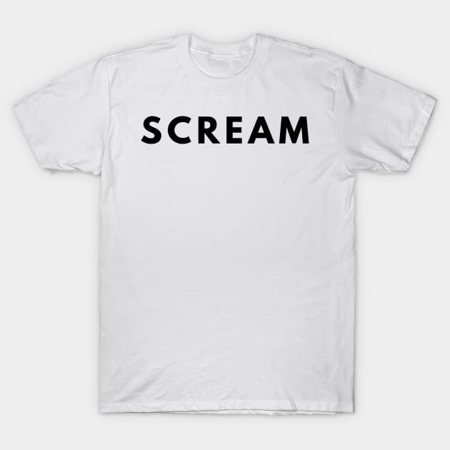 Scream. Minimalistic Halloween Design. Simple Halloween Costume Idea T-Shirt by That Cheeky Tee